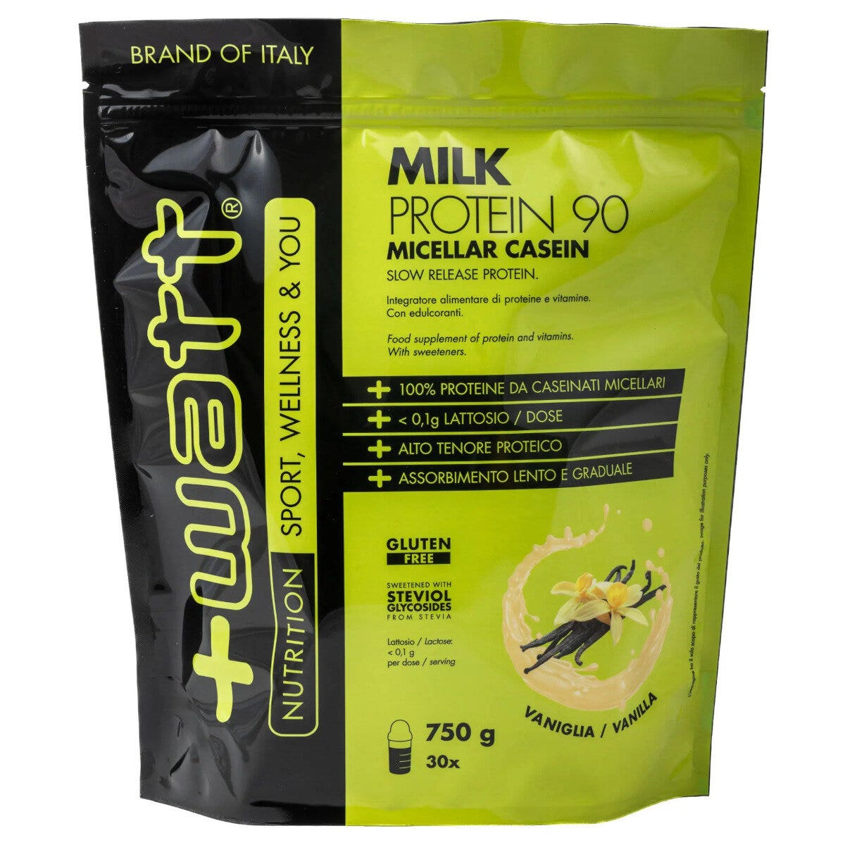 +Watt Milk Protein 90 Doypack Gusto Vaniglia 750g - immagine 2